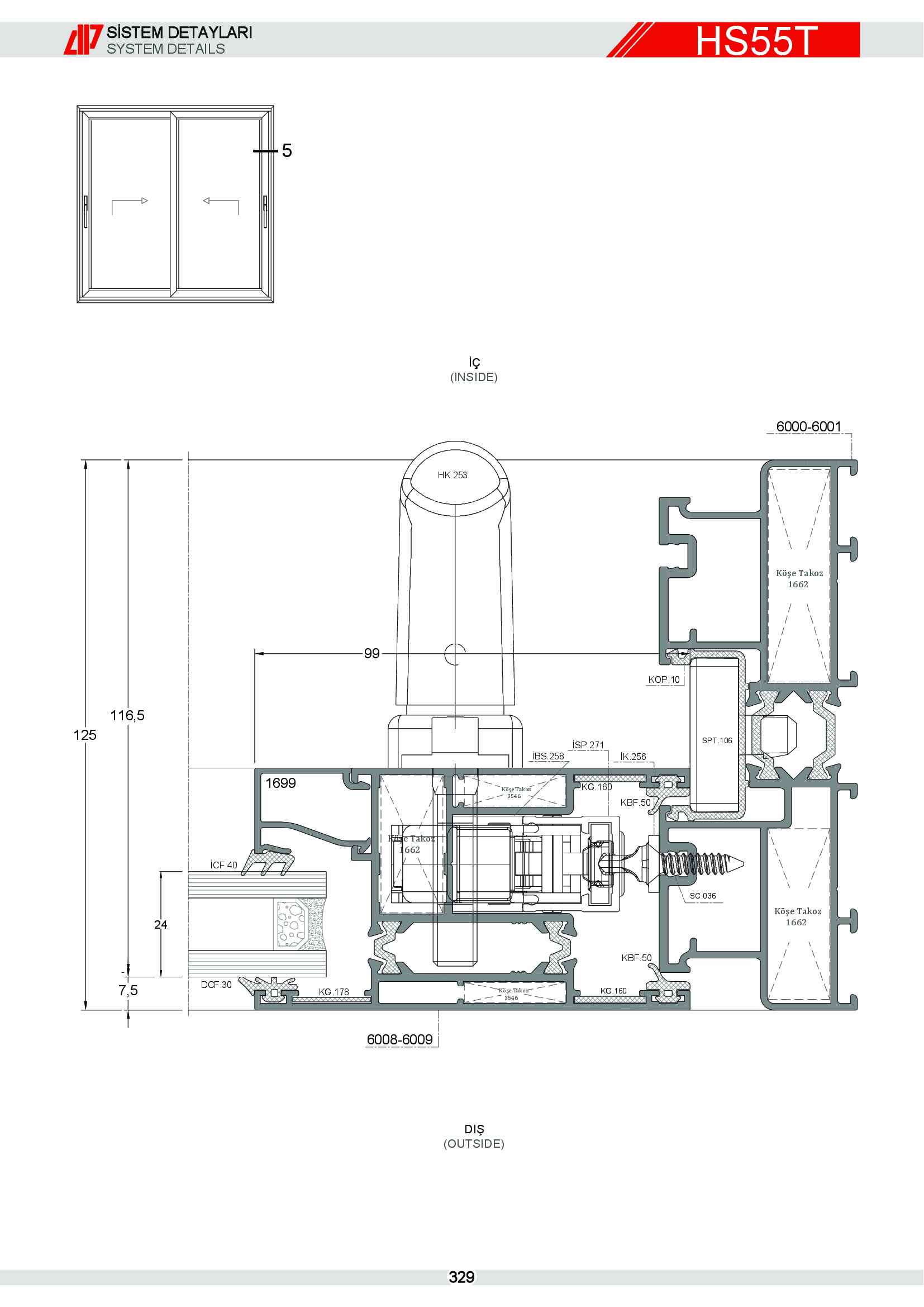 HEBESCHİEBE SÜRME ALÜMİNYUM 36